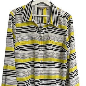 Coral Bay Long-sleeve Stripe Button-down Shirt